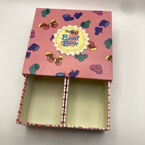 Muffy VanderBear Collection Boot Box 2 Drawers Room for 4 Pair of Boots Vtg 1994